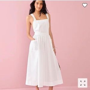 J.Crew Cotton poplin apron dress with convertible straps — Size 6